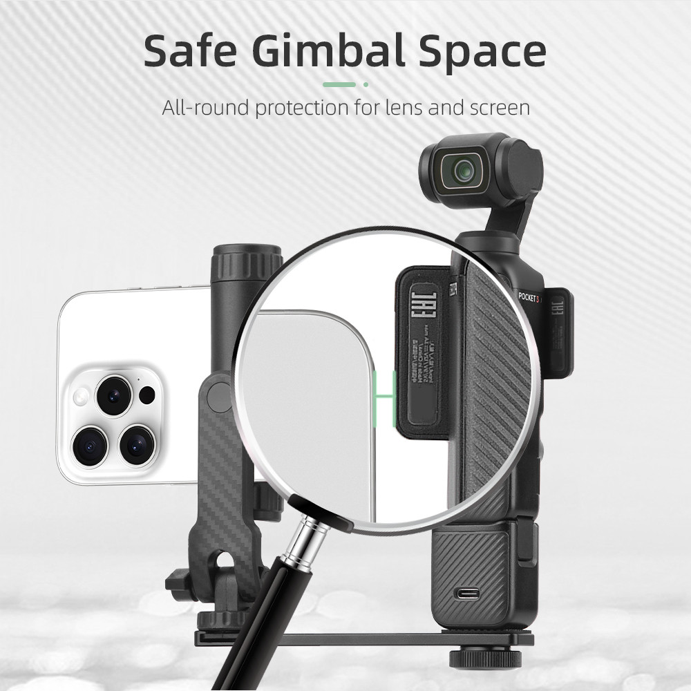 สําหรับ DJI OSMO POCKET3 Mobile Fix Bracket คลิปรองเท้าเย็น Multi functional Live Streaming วงเล็บขยายอุปกรณ์เสริม