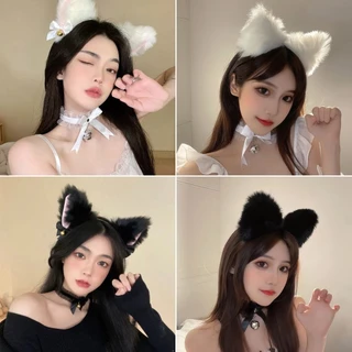 Sexy secrets⚜️⚜️ที่คาดผมหูแมวมีกระดิ่ง ริบบิ้นลูกไม้ 🤩🤩 ประณีต น่ารัก อุปกรณ์เสริมคอสเพลย์ มาถึงใน 1-3 วันทำการ