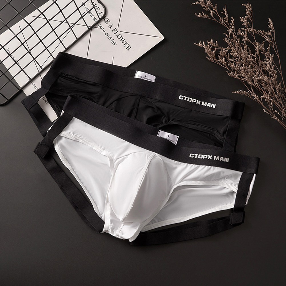 【good quality】ผู้ชายs Jockstrap ชุดชั้นในระบายอากาศ Backless Jockstrap Briefs Underpants-Thong