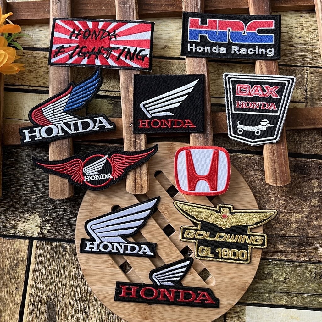 Honda ตัวรีดติดเสื้อ อาร์มรีด อาร์มปัก ตกแต่งเสื้อผ้า หมวก กระเป๋า แจ๊คเก็ตยีนส์ Racing Embroidered Iron on Patch 11