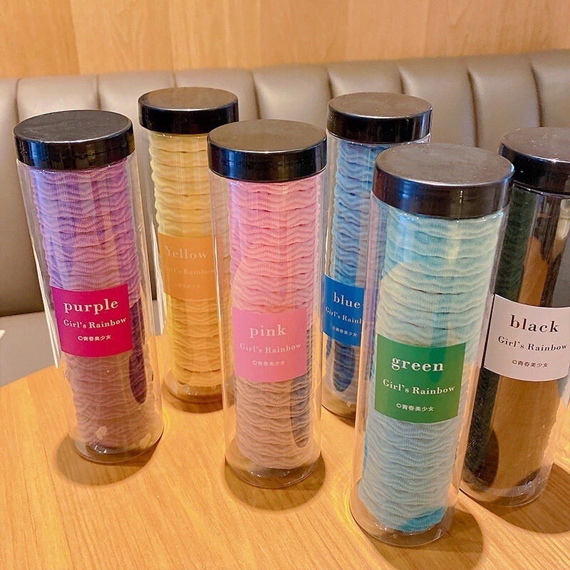 AAK-ยางรัดผมแบบกล่องยาว 20เส้นแบบ2สีพร้อมส่งจากไทย