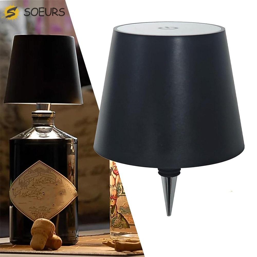Soeurs หัวไฟขวด, ไร้สาย Creative Wine Bottle Lamp, การใช้งานหลาย Stepless Dimming ABS Touch LED โคมไฟตั้งโต๊ะไร้สายกลางแจ้ง