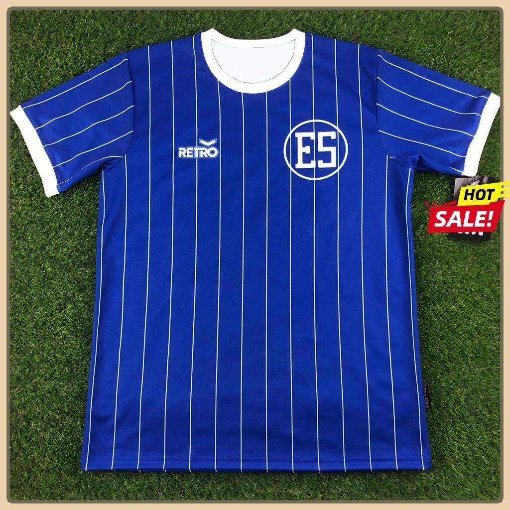 เสื้อฟุตบอล Camisa de Futbol Retro 1985 El Salvador เสื้อสําหรับผู้ชายผู้หญิงคอกลมแขนสั้นสบายๆผู้ชาย