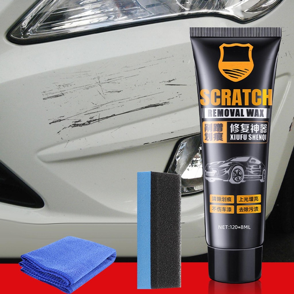 รถ Scratch Repair WAX สี Scratch Removal Multi-purpose WAX ฟองน้ํา 128ml WAX สําหรับรถลึกสี Scratch 
