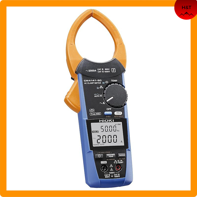Hioki AC Clamp Meter CM4141-50 - True RMS, 2000A, Wireless Adapter Z3210 Compatible, Made in Japan, 