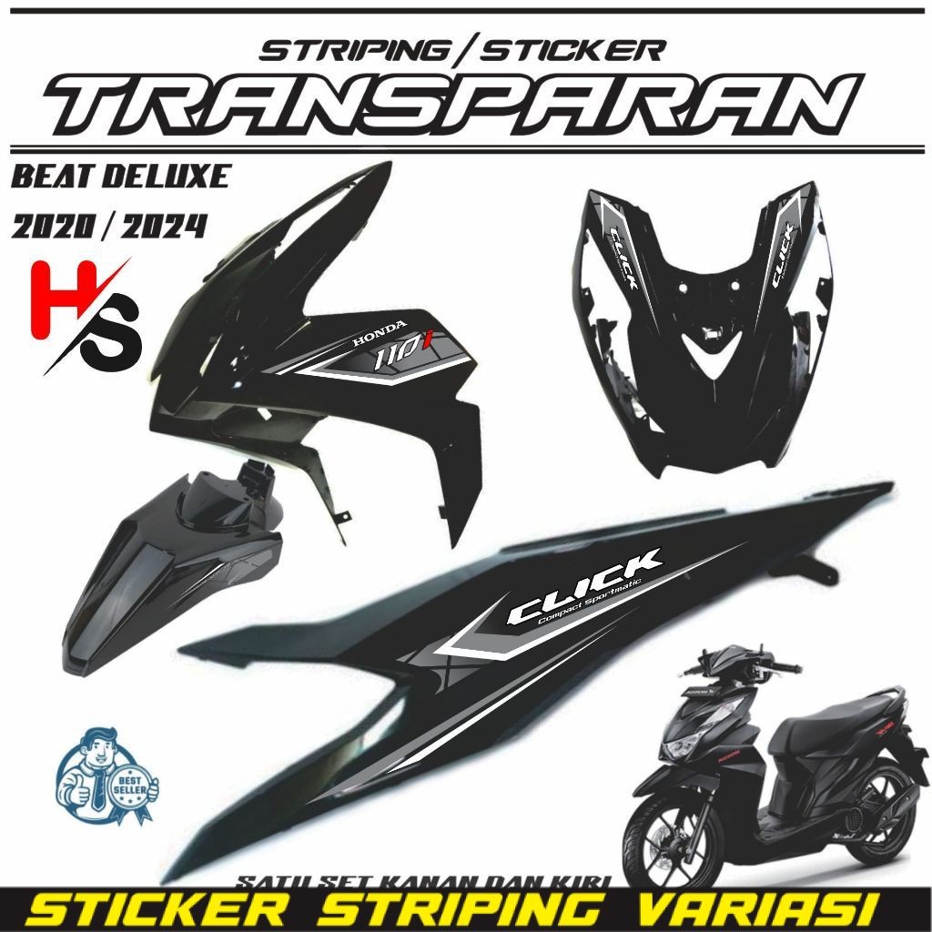 UV TRANSPARENT VARIATION STRIPING BEAT DELUXE 2020/2024 LIST MOTIP ใหม่ HK67