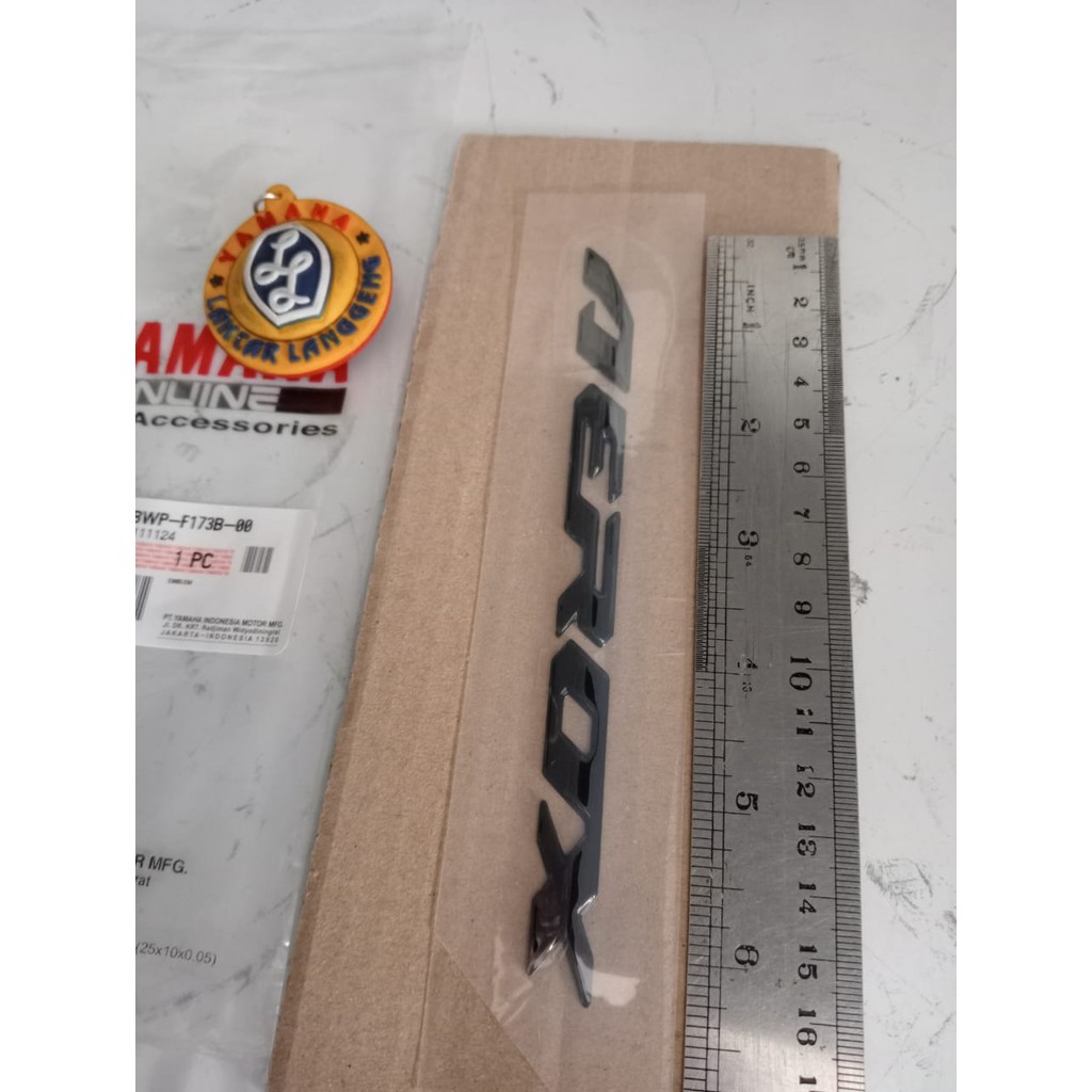 1PCS 3D EMBLEM REAR BODY YAMAHA AEROX ALPHA TURBO ULTIMATE BLACK ORIGINAL YGP BWP-F173B-00