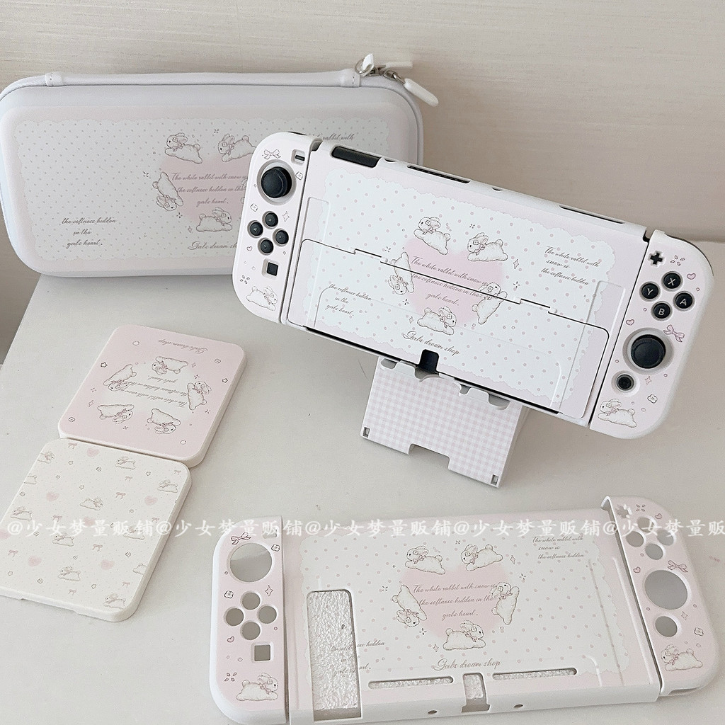 Girl Dream Original Love Rabbit switch เกมคอนโซลป้องกันกรณีแยกกรณี oled Hard Case ns Soft Case น่ารัก