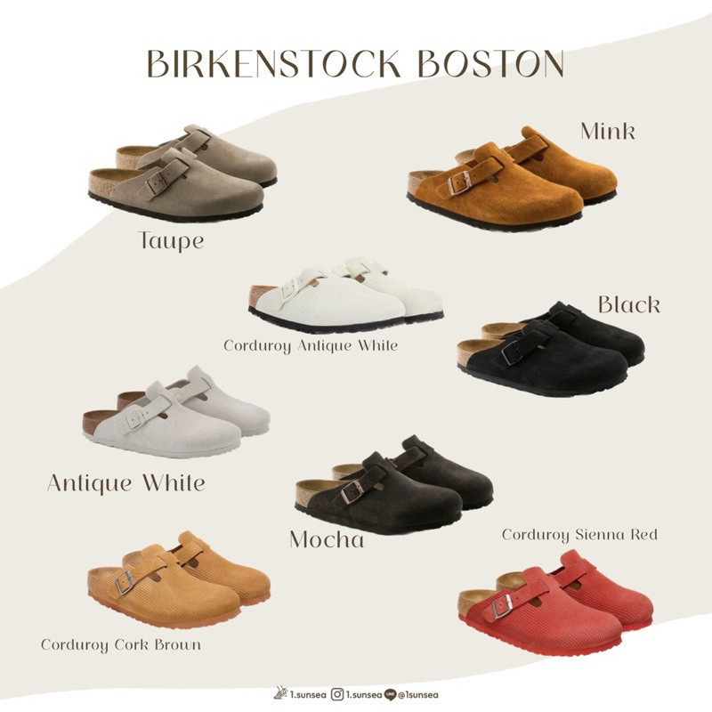 พร้อมส่ง - BIRKENSTOCK BOSTON ของแท้ 100%