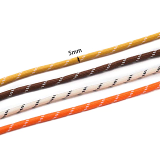St.Kunkka 5M เชือกกลมโพลีเอสเตอร์สี 5 มม. สีสันสดใสสำหรับทำพวงกุญแจและเครื่องประดับ DIY โดย