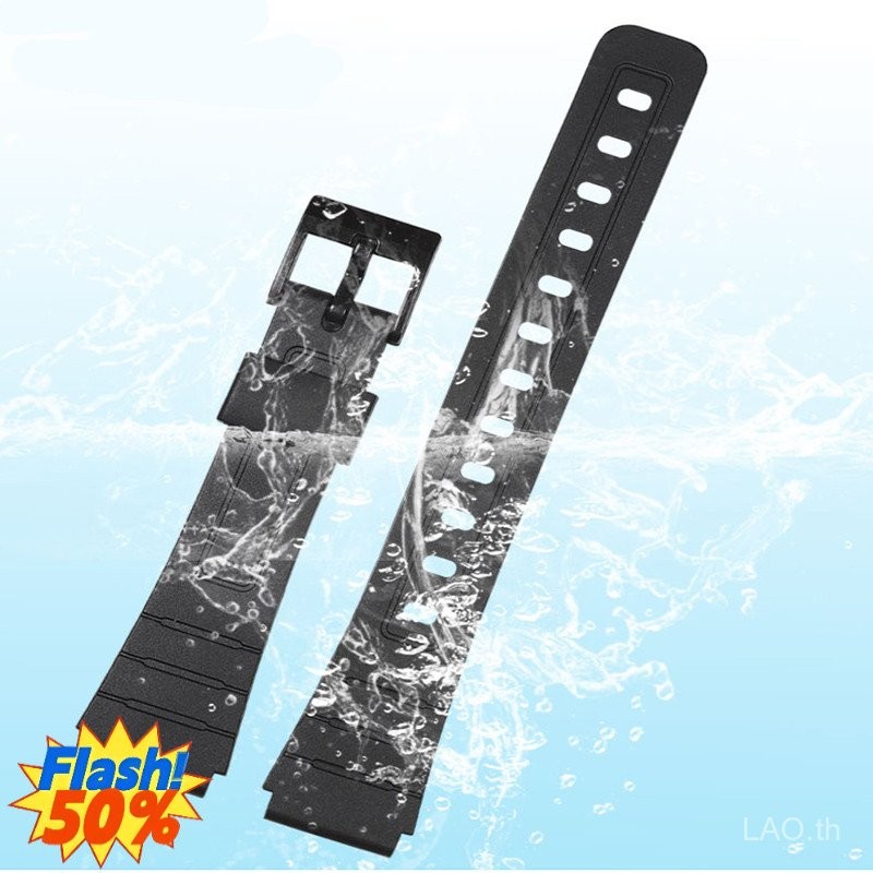 สายนาฬิกาสําหรับ Casio F-91W-1 F91WM F-84W F-94W A168w A158 AE-1200 1300 สีดําเรซิ่นพลาสติกนาฬิกาข้อมือ Watchstrap พร้อม Pins ราคา ถูกที่สุด ดีลบีเคเค แกลเลอรีภาพที่ 3