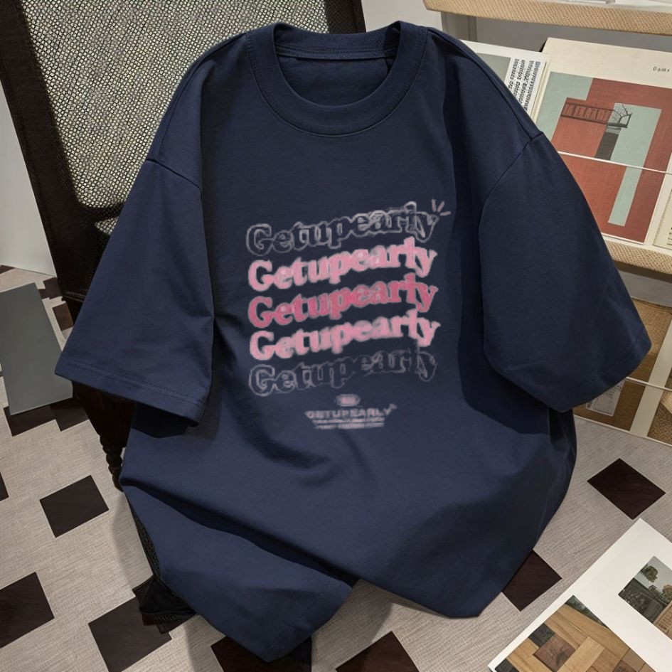 UT shop เสื้อยืด Oversize เสื้อ'GETUPEARLY' t shirt cotton100% คอกลม แขนสั้น โอเวอร์ไซส์ แฟชั่น สไตล์เกาหลี 3xl