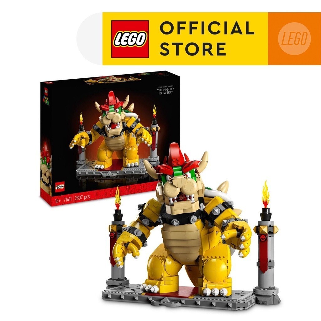 JUZ LEGO Super Mario 71411 The Mighty Bowser Building Kit 2807 ชิ้น