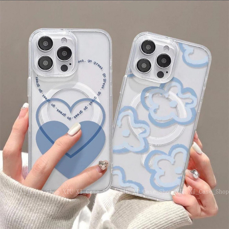 💫Unicom💫ใช้ได้กับ เคสไอโฟน เคสโทรศัพท์แม่เหล็ก iPhone 17/16Promax 14Plus 15 Pro XR 12 13Pro 16Pro -YCK15