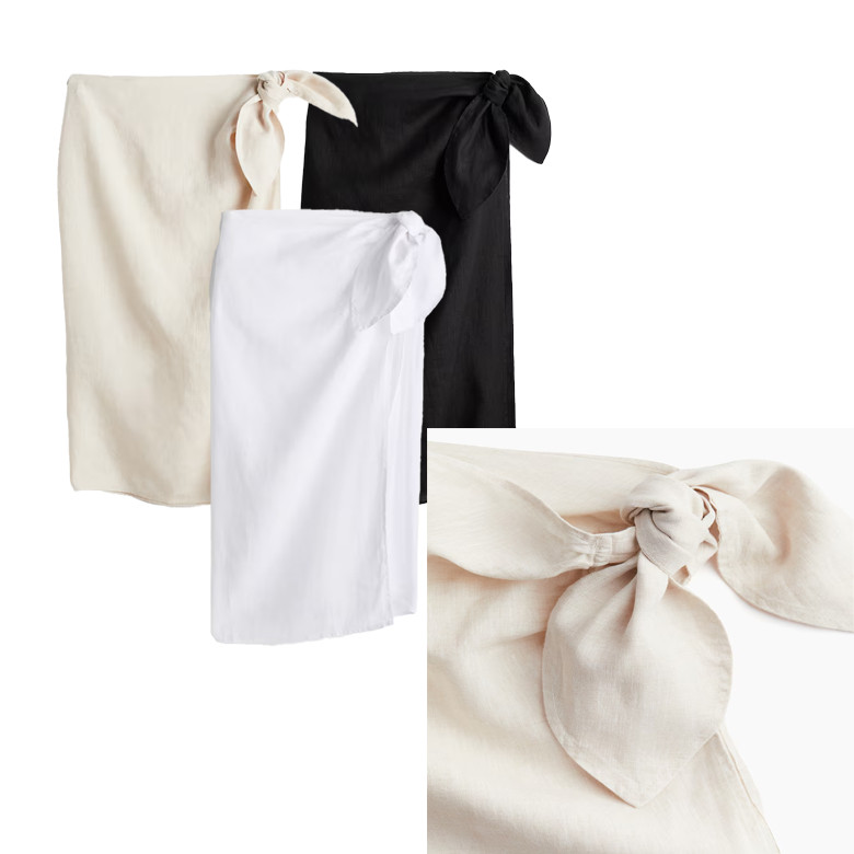 LINEN BEACH SARONG WOMENS SARONG WAIST SARONG WOMENS BEACH OUTFIT