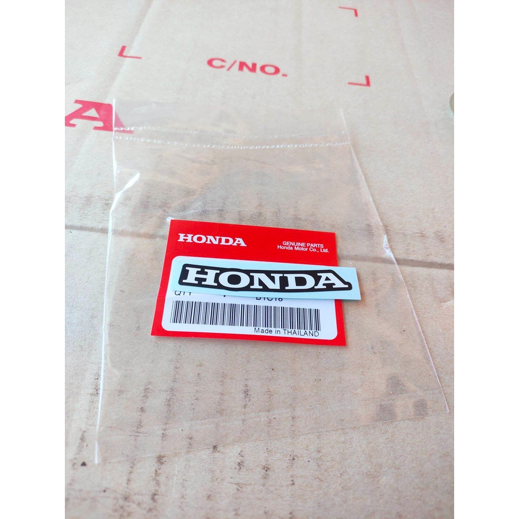 86101-KYZ-900ZAสติ๊กเกอร์HONDA สีขาวพื้นดำ ติดบังโคลนหลังเวฟ125i ปลาวาฬทุกรุ่น,1ชิ้น