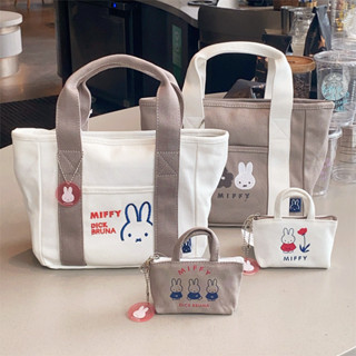 การ์ตูนการ์ตูน Miffy กระต่ายกระเป๋าเหรียญปักกระเป๋าถือผ้าใบ …