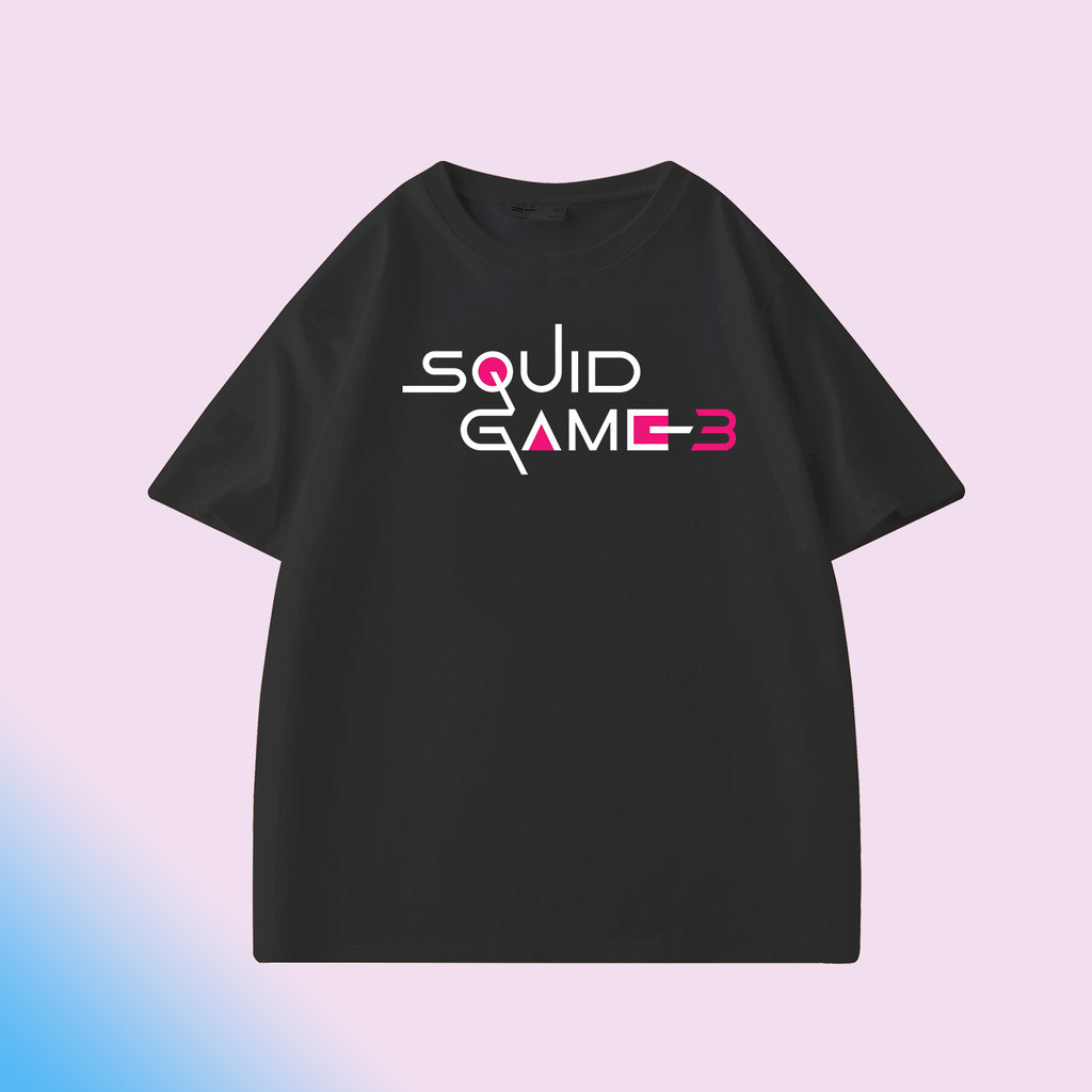 ใหม่ เสื้อยืดของเกม Unisex " ○ △ □ Squid Game - Season 3 " ผ้าCotton Men's เกมปลาหมึก T-Shirt เป็นกล