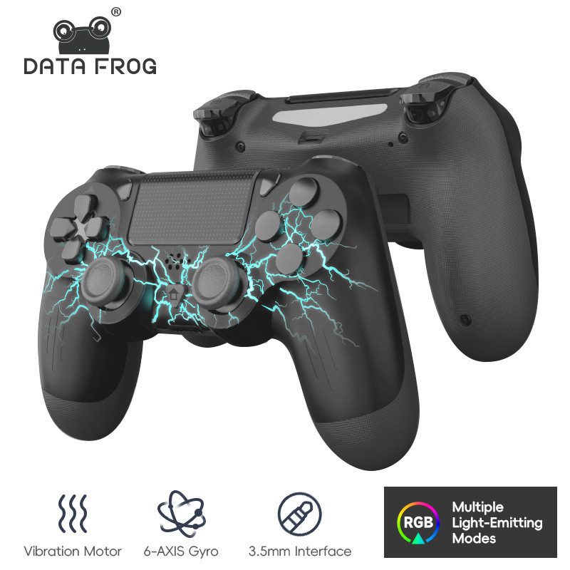เหมาะสําหรับ PS4/PS4 Slim/Pro/PC คอมพิวเตอร์ไร้สายบลูทูธ Handle 6 แกน Sensing Vibration Gamepad