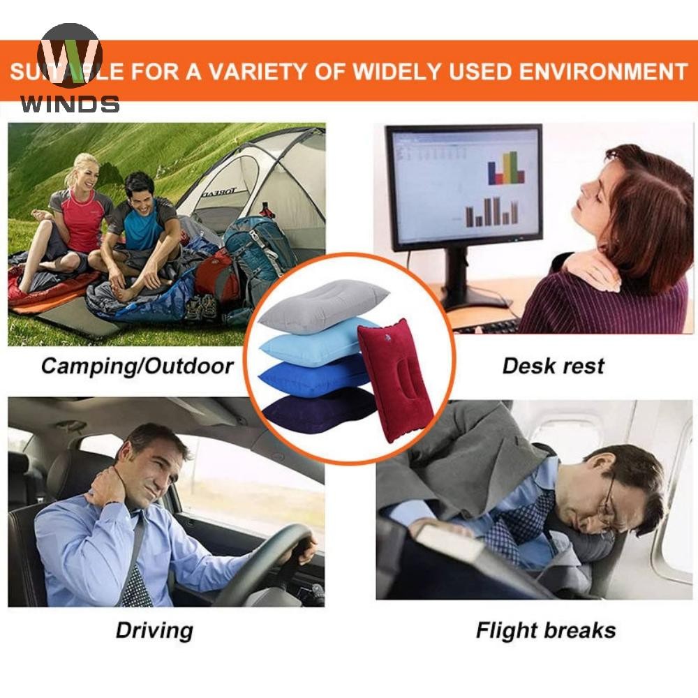 Ods PVC แบบพกพา Ultralight Inflatable Air หมอนคอสนับสนุน Headrest Camping Sle OD