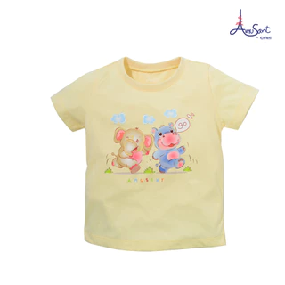 Amusant เสื้อยืดแขนสั้นลายน้องหมูเด้ง EH2K53,EH2N34