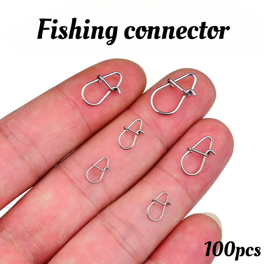 100ชิ้นอย่างรวดเร็วขาเชื่อมต่อเชื่อมต่อเชื่อมต่อเชื่อมต่อแหวนตกปลาทะเลอุปกรณ์ตกปลาแกดเจ็ต