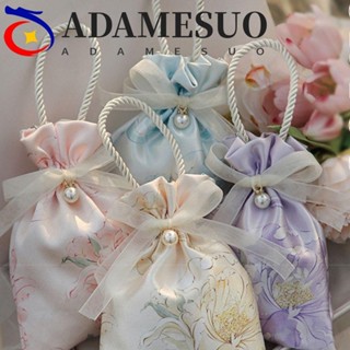 อดัมซูโอะผ้าใบหูรูดกระเป๋า,ดอกไม้สไตล์เกาหลีเทศกาลถุงน้ําตาล…