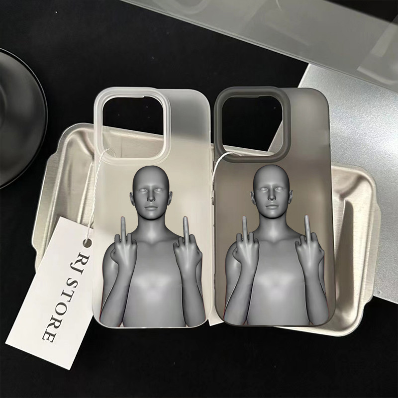 ฝาครอบโทรศัพท์นุ่ม กันกระแทก For iPhone11 13 15 12 14 16ProMax 7 8Plus X XR  XS Max ดูถูกด้วยมือทั้ง