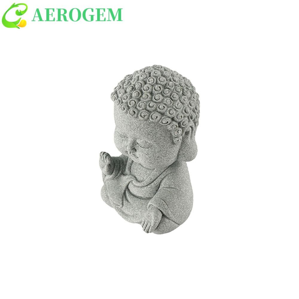 Aerogem Sandstone พระพุทธรูป, Sleepinging Buddha สีเขียว Sandstone พุทธFigurine เครื่องประดับ,ชาสัตว์เลี้ยงท่านั่ง Oriental Culture Zen พระพุทธรูป Zen เครื่องประดับโต๊ะ