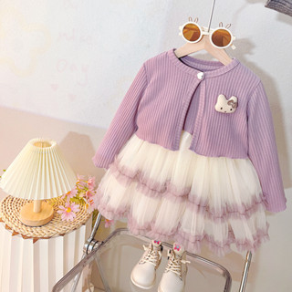 สาวฤดูใบไม้ผลิฤดูใบไม้ร่วงสไตล์ตะวันตกชุดเจ้าหญิงสาวเด็กชุดส…