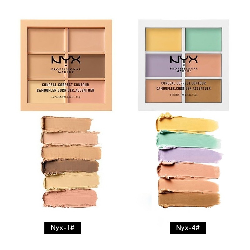 แท้💯%NYX 6 สี คอนซีลเลอร์ 6 สี ครีม ไฮกลอส ทริมเมอร์ โทนนิ่ง ปกปิดจุดด่างดำ ติดทนนาน ราคาถูก YOUCOLL