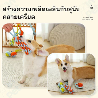 INPET ของเล่นสุนัข เชือกกัด เชือกบอลทำความสะอาดฟันคละสี กัดสนุก ทนทานกัดได้แบบสะใจ