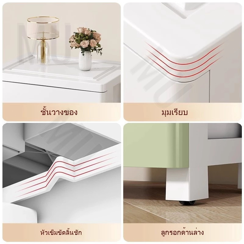 HOHOลิ้นชัก ลิ้นชักใส่เสื้อผ้า 3/4/5ชั้น ตู้ลิ้นชัก ลิ้นชักใส่ของ เพิ่มหนาตู้ลิ้นชักพลาสติก มีล้อ ลิ้นชักสีขาว - รูปที่ 6