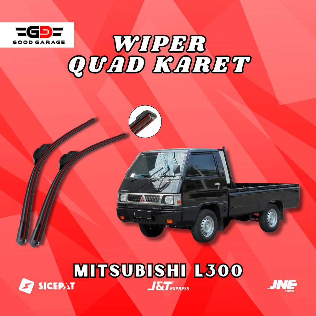 Mitsubishi L300 Pickup Frameless 4 ชั้นยาง Quad Blade Wiper 1 ชุดซ้ายขวา W601