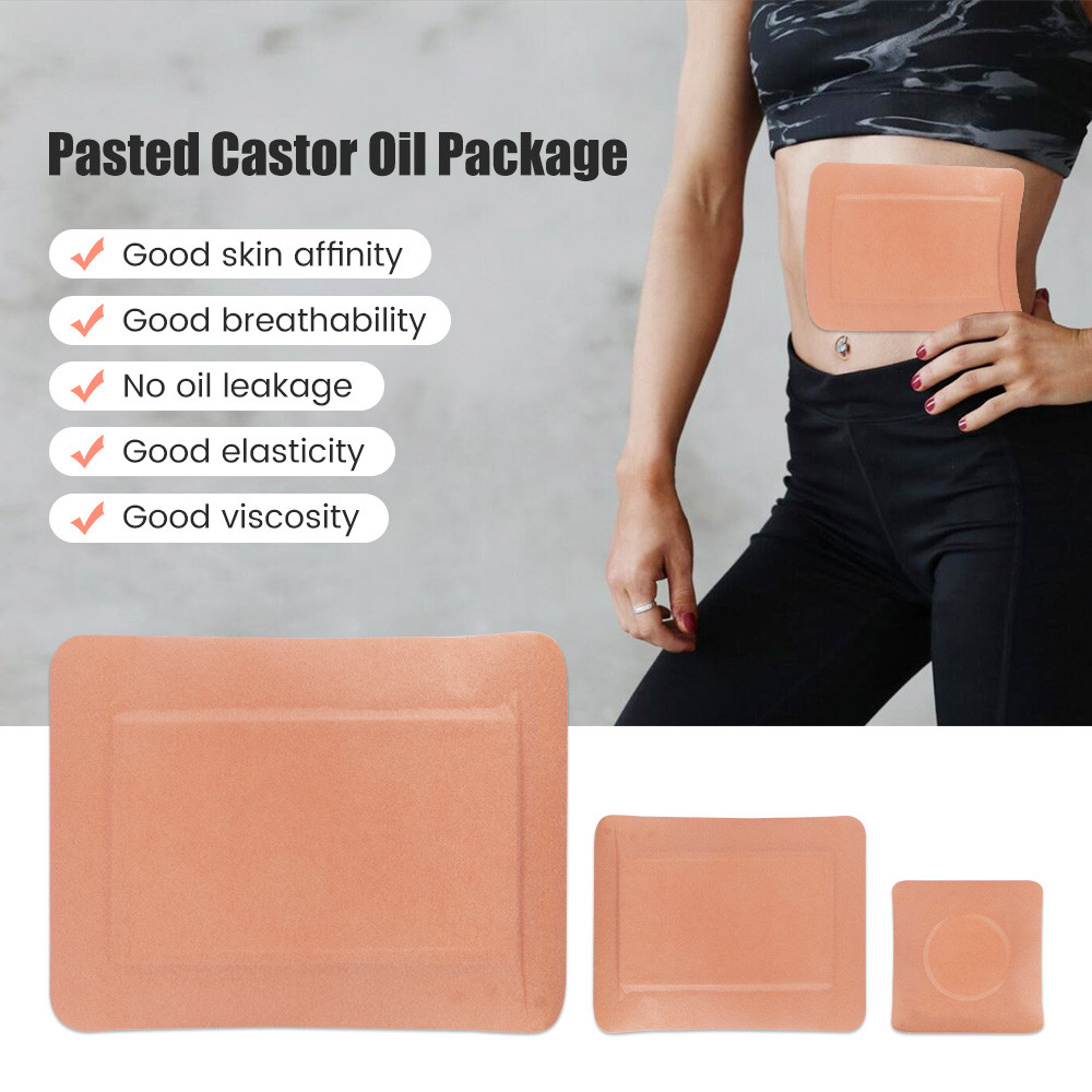 Salorie10 ชิ้น/ถุง Castor น้ํามันแพ็คสําหรับเอวกลับคอแขน Self Conditioning Aid Pad Self-Adhesive Castor น้ํามันห่อผ้าฝ้าย