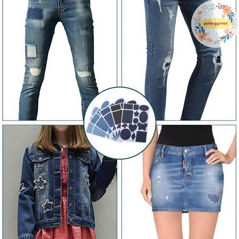 Pufanggreat Self กาวสีดํา/สีฟ้า Patch สําหรับลงเสื้อแจ็คเก็ตกางเกงผ้าซ่อมล้างทําความสะอาดได้ Patch TH ราคา ถูกที่สุด ดีลบีเคเค แกลเลอรีภาพที่ 2