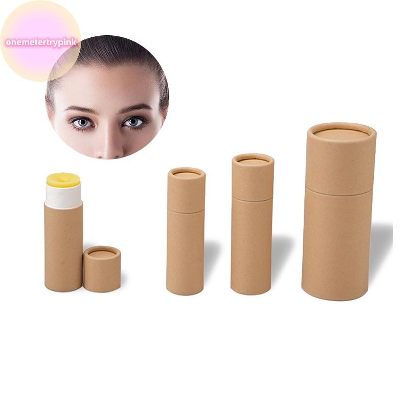 ONEPINK 5 ชิ้น/ล็อตกระดาษคราฟท์ Push Up Tubes ย่อยสลายได้กระดาษแข็งเครื่องสําอางทรงกระบอกบรรจุภัณฑ์ Lip Balm ระงับกลิ่นกายคอนเทนเนอร์