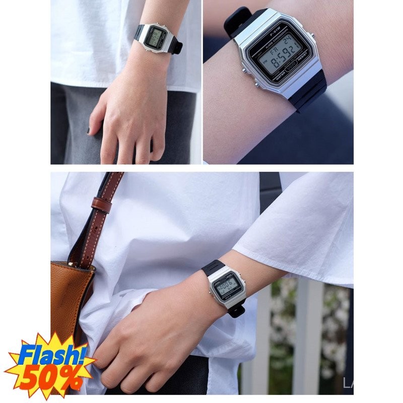 สายนาฬิกาสําหรับ Casio F-91W-1 F91WM F-84W F-94W A168w A158 AE-1200 1300 สีดําเรซิ่นพลาสติกนาฬิกาข้อมือ Watchstrap พร้อม Pins ราคา ถูกที่สุด ดีลบีเคเค แกลเลอรีภาพที่ 8