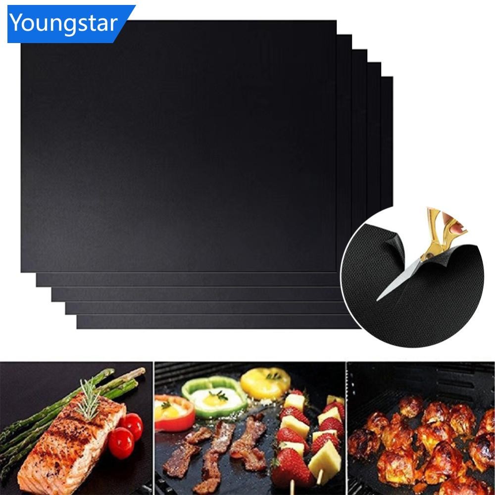 FYY Non-Stick Teflon BBQ Grill Mat ทนความร้อน Heavy Duty เสื่อทําอาหารแบบใช้ซ้ําได้สําหรับย่าง/เตาอบ/อบย่างอุปกรณ์เสริม