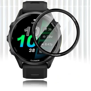 สําหรับผู้เบิกทาง Garmin 158 165 245 245m 255m 255s 265 265s 45s 945 955 965 Solar Full Coverage Screen Protector 3D โค้งขอบ HD ฟิล์มป้องกัน