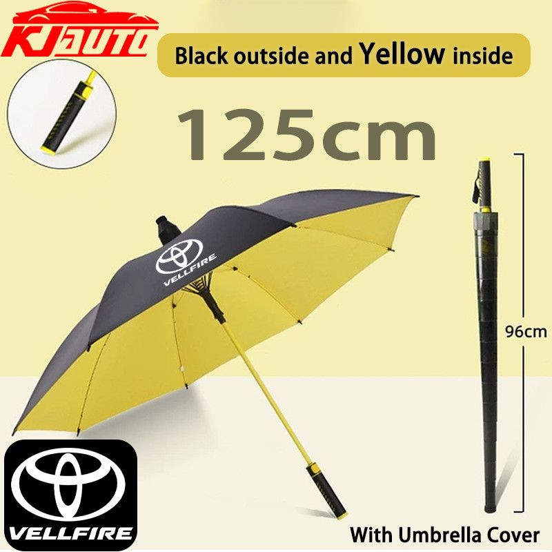 Light LuxuryToyota Vellfireขนาดใหญ่พิเศษWindproofยาวร่มฝนUVทนความร้อนฉนวนกันความร้อนร่มบังแดดสําหรับ