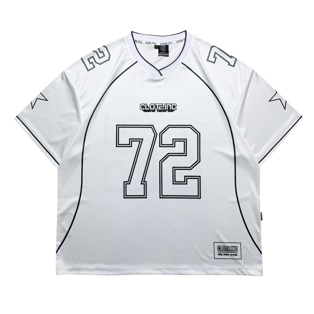 Clote Unisex เสื้อยืด Boxy Jersey ขนาดใหญ่สําหรับผู้ชายและผู้หญิง - 72 / Streetwear / Retro / Vintag