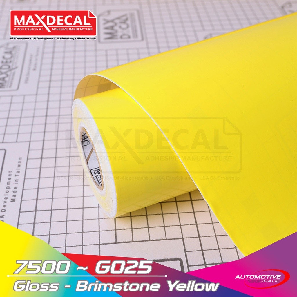 Maxdecal 7500 - G025 & M025 Vinyl Brims Yellow Glossy & Matt