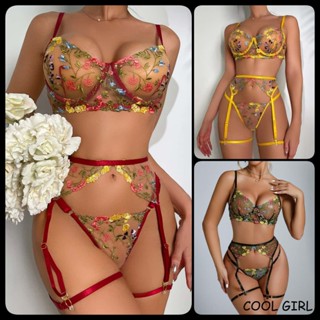 🖤girl🖤ชุดเซ็กซี่ บราเซ็กซี่ เกงใน สายเดี่ยว งานปัก ลายดอกไม้…