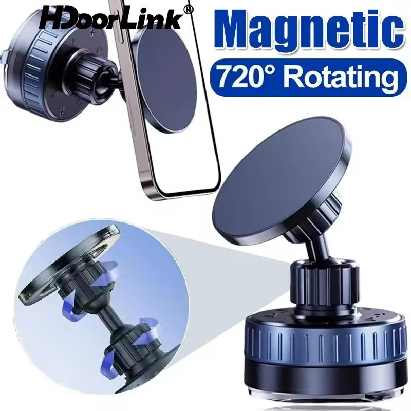 Hdoorlink ที่วางโทรศัพท์ในรถยนต์แบบดูดสูญญากาศ อัพเกรด 720° ที่วางโทรศัพท์ดูดแม่เหล็กการดูดซับสูญญากาศเหมาะสําหรับพื้นผิวเรียบ