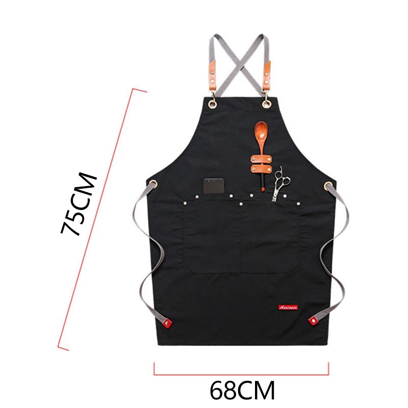 ผ้ากันเปื้อนยีน ผ้าแคนวาส กันน้ํา น้ําหนักเบา สามารถปรับได้ เหมาะกับใส่ทํางาน สําหรับผู้ชาย และผู้หญิง - รูปที่ 5