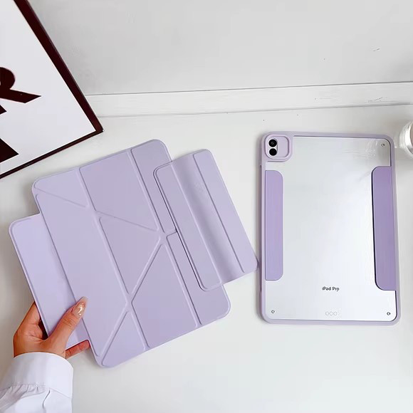 แม่เหล็กอะคริลิคที่ถอดออกได้กรณีแท็บเล็ตสําหรับ iPad Mini 2024 Mini 7 A17 Pro 8.3 นิ้ว Mini7 Mini6 Y-พับฝาครอบป้องกันเต็มรูปแบบ