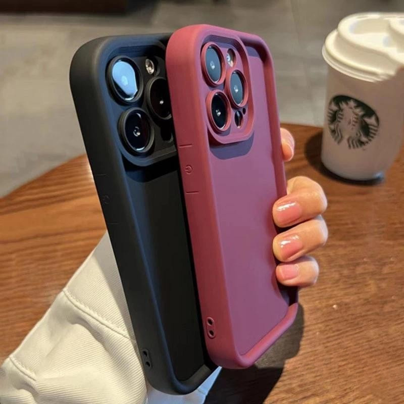 เคสซิลิโคนสุดหรู For iPhone 17 11 16 15 14 13 12 Pro Max XR 8 7 14 Plus X XS Max SE 2020 2022 ฝาครอบโทรศัพท์กันกระแทก