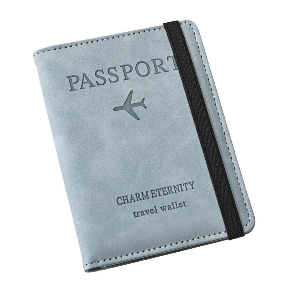 ฝาครอบหนังสือเดินทาง UUMIR RFID, คลิปกระเป๋าสตางค์หนังสือเดินทางมัลติฟังก์ชั่นบางเฉียบ, ที่ใส่บัตรประจําตัวหนัง PU Travel