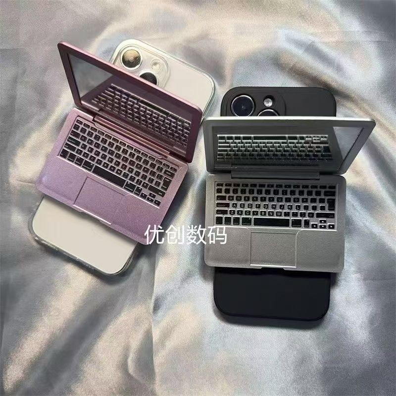 Iphone16 16Pro 16ProMax Creative Mini Notebook Mirror เหมาะสําหรับ Apple 11 เคสโทรศัพท์ 1514/13/XSMAX/XR 12 15ProMax 14ProMax 13ProMax 12ProMax 11Pro 12Pro 13Pro 14Pro 15Pro7Plus 8Plus X/XS